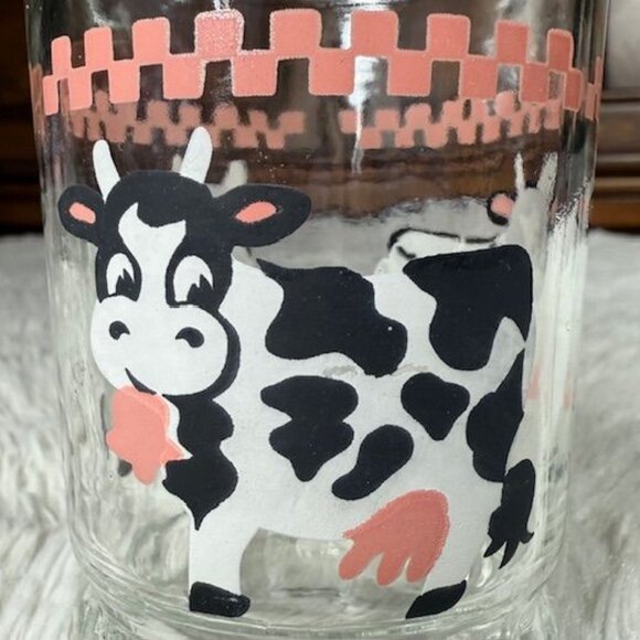 Vintage 5pc Country Cow Country Pig Glass Set - Picture 4 of 12